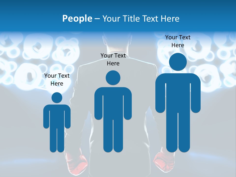 Young Boxing Gloves Steps PowerPoint Template