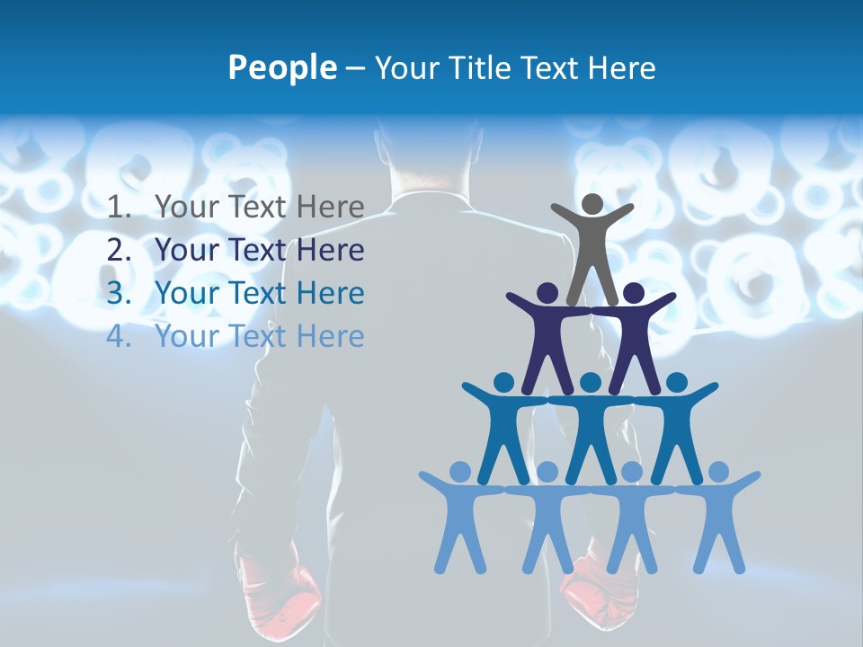 Young Boxing Gloves Steps PowerPoint Template