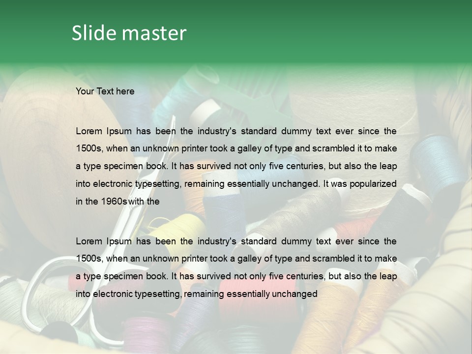 Fashion Fiber Seamstress PowerPoint Template