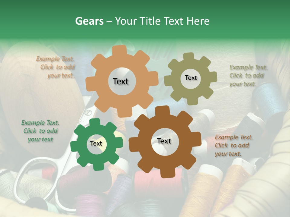 Fashion Fiber Seamstress PowerPoint Template