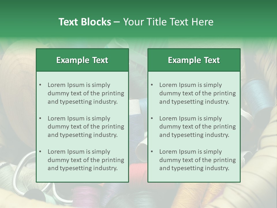 Fashion Fiber Seamstress PowerPoint Template