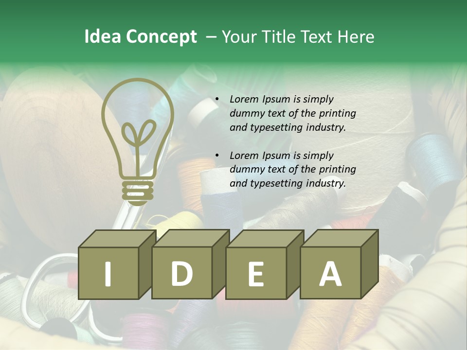 Fashion Fiber Seamstress PowerPoint Template