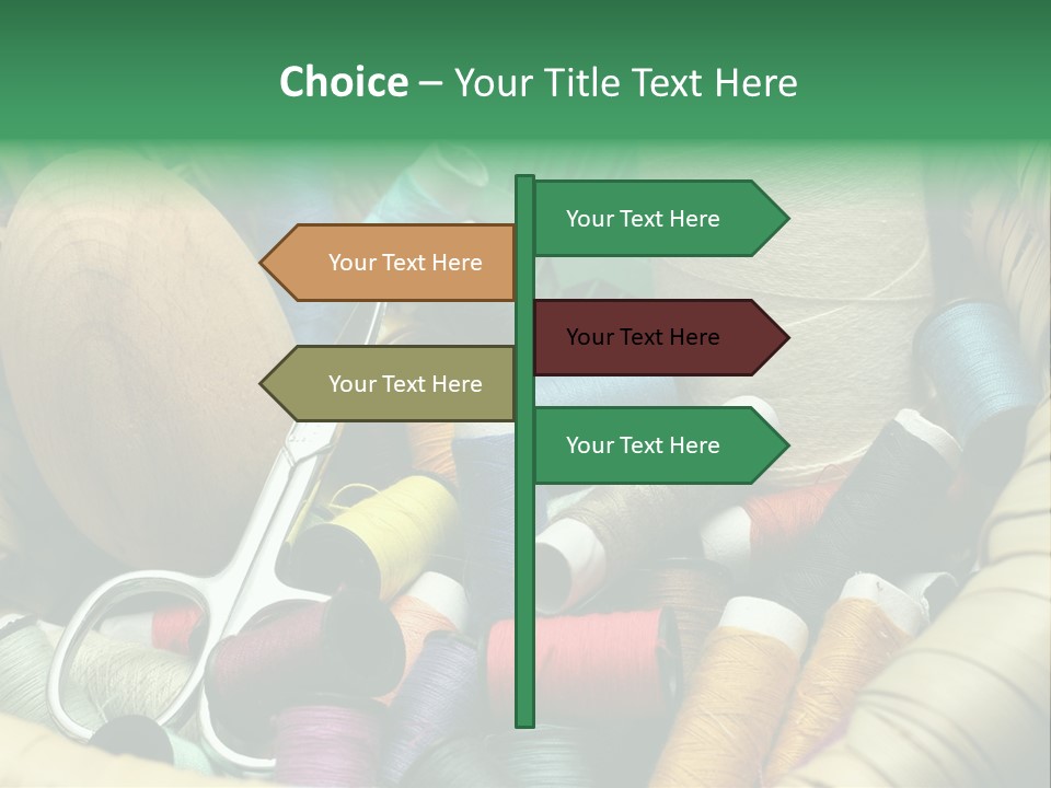 Fashion Fiber Seamstress PowerPoint Template