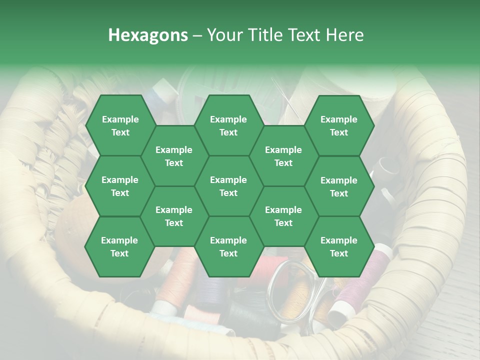 Sew Needlework Blue PowerPoint Template