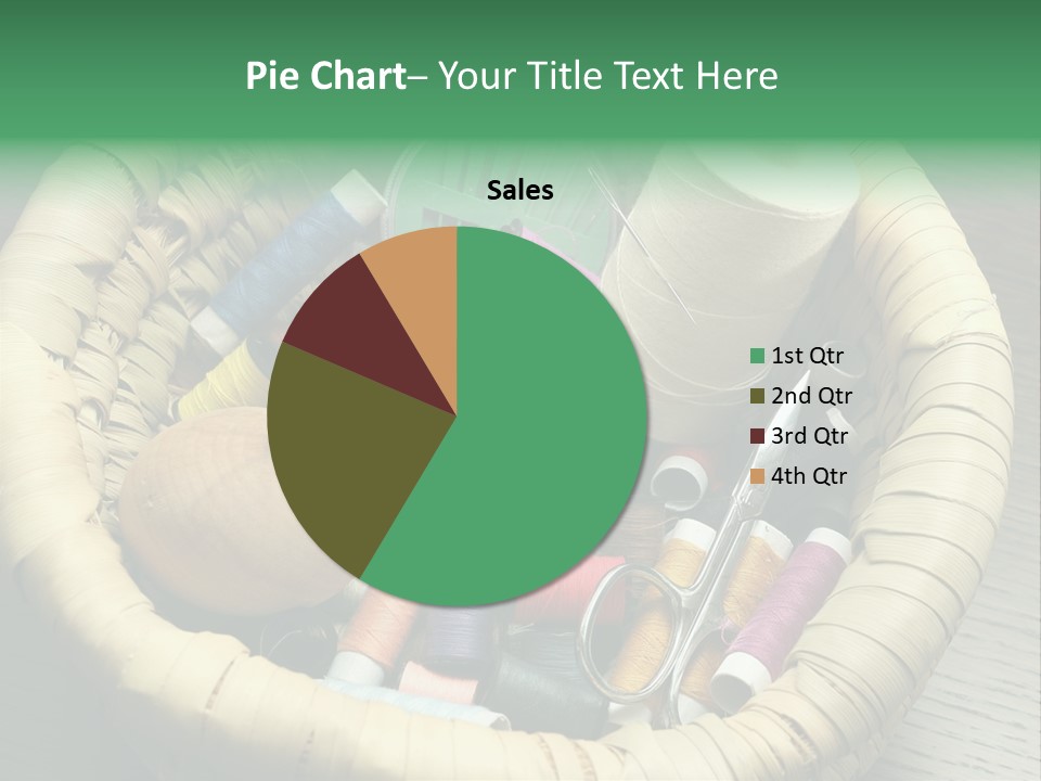 Sew Needlework Blue PowerPoint Template