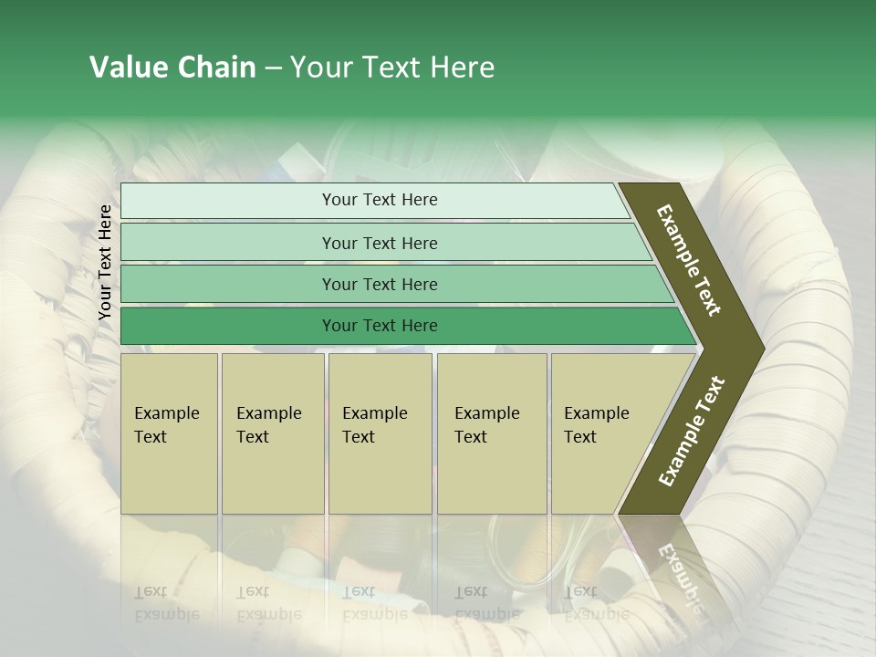 Sew Needlework Blue PowerPoint Template