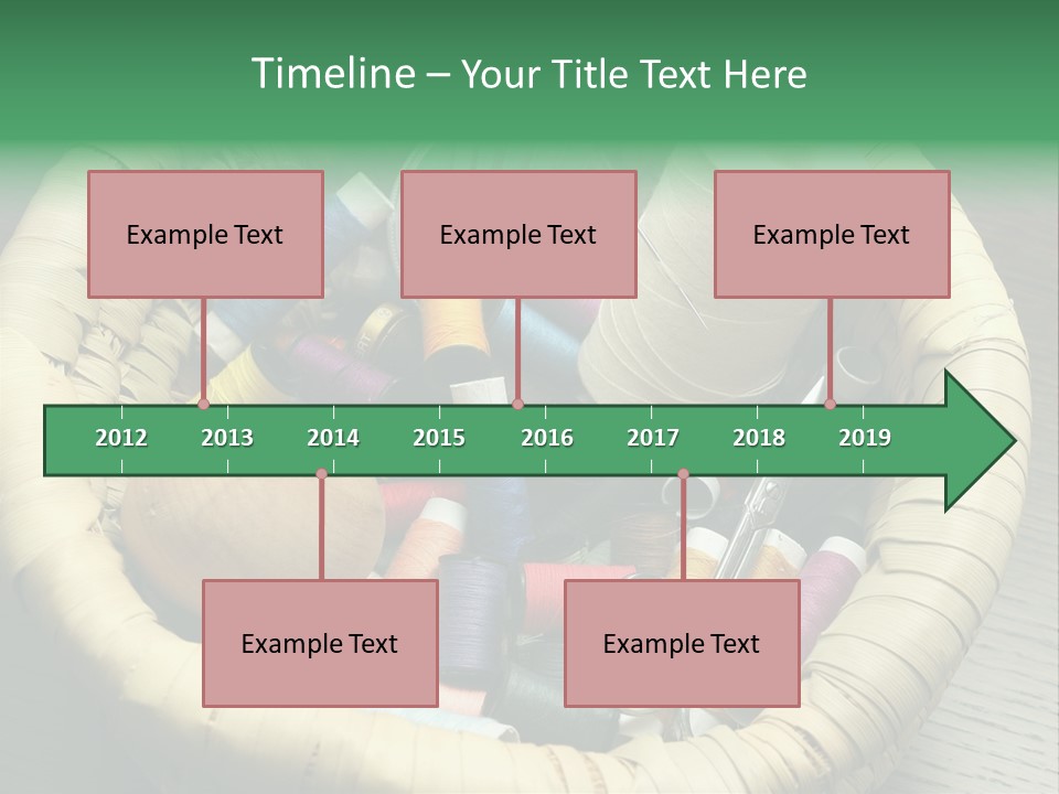 Sew Needlework Blue PowerPoint Template