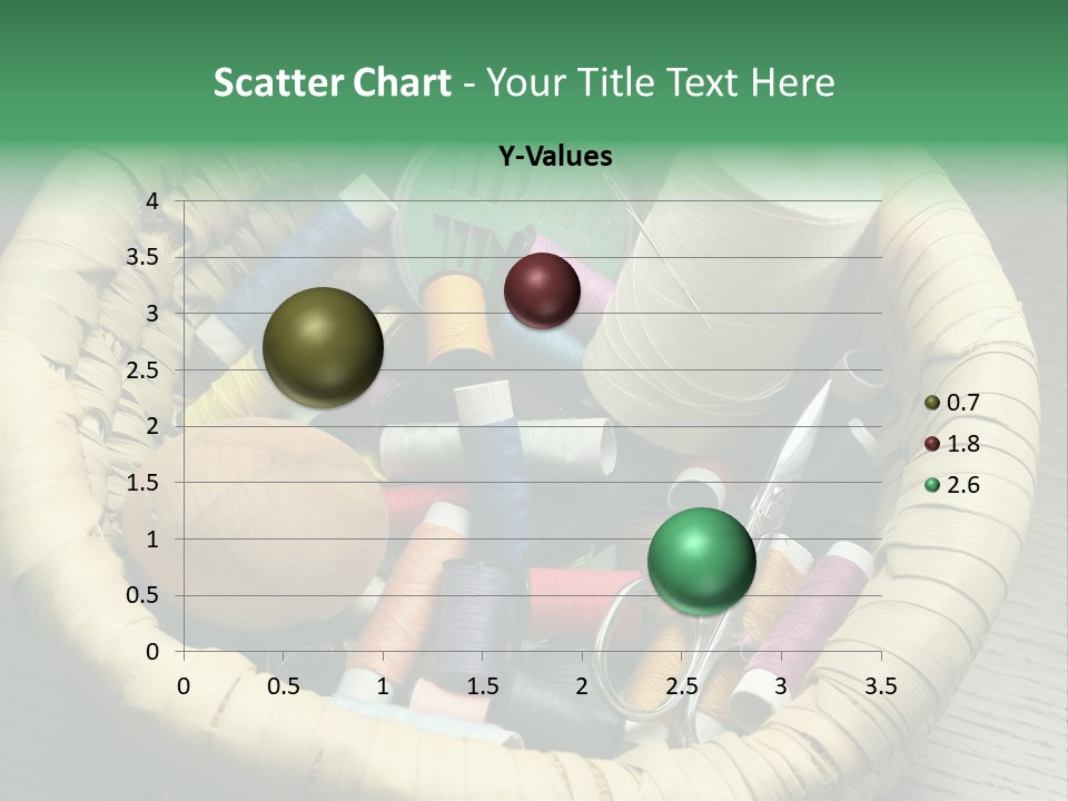 Sew Needlework Blue PowerPoint Template