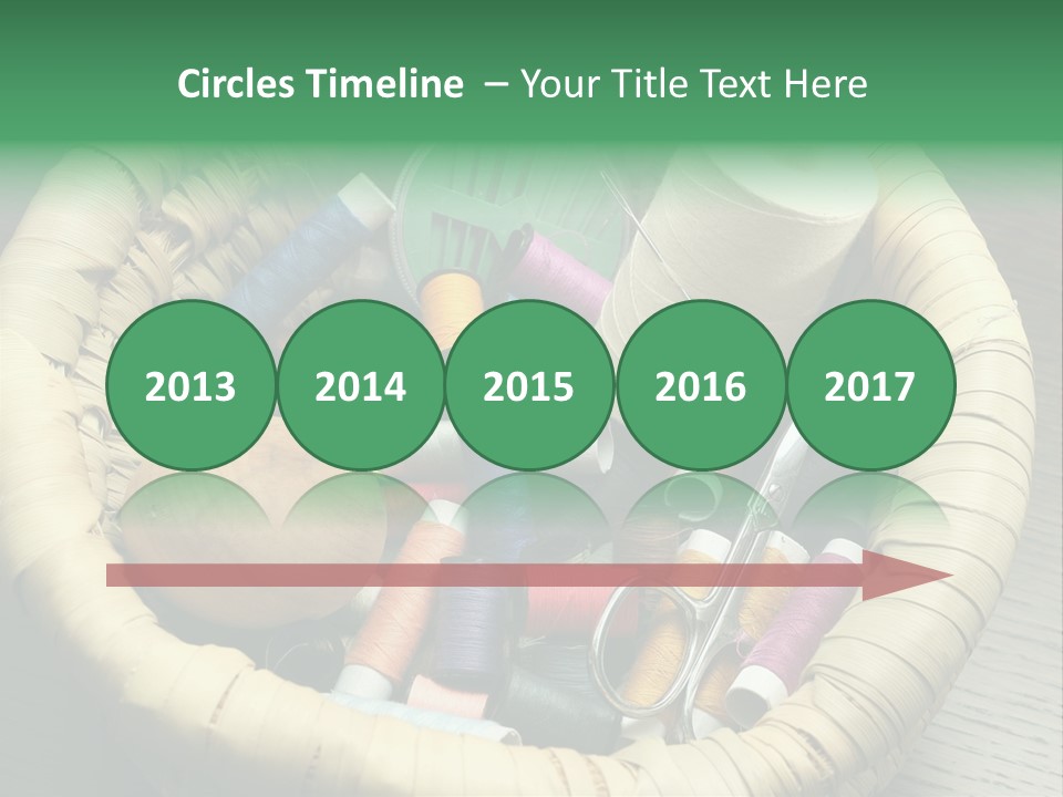 Sew Needlework Blue PowerPoint Template