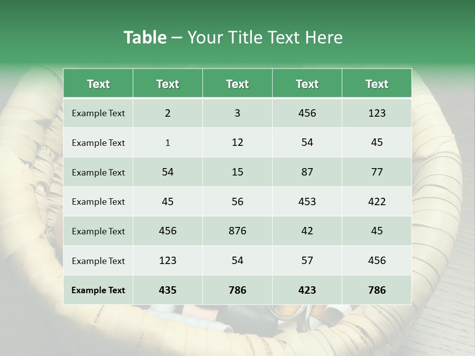 Sew Needlework Blue PowerPoint Template