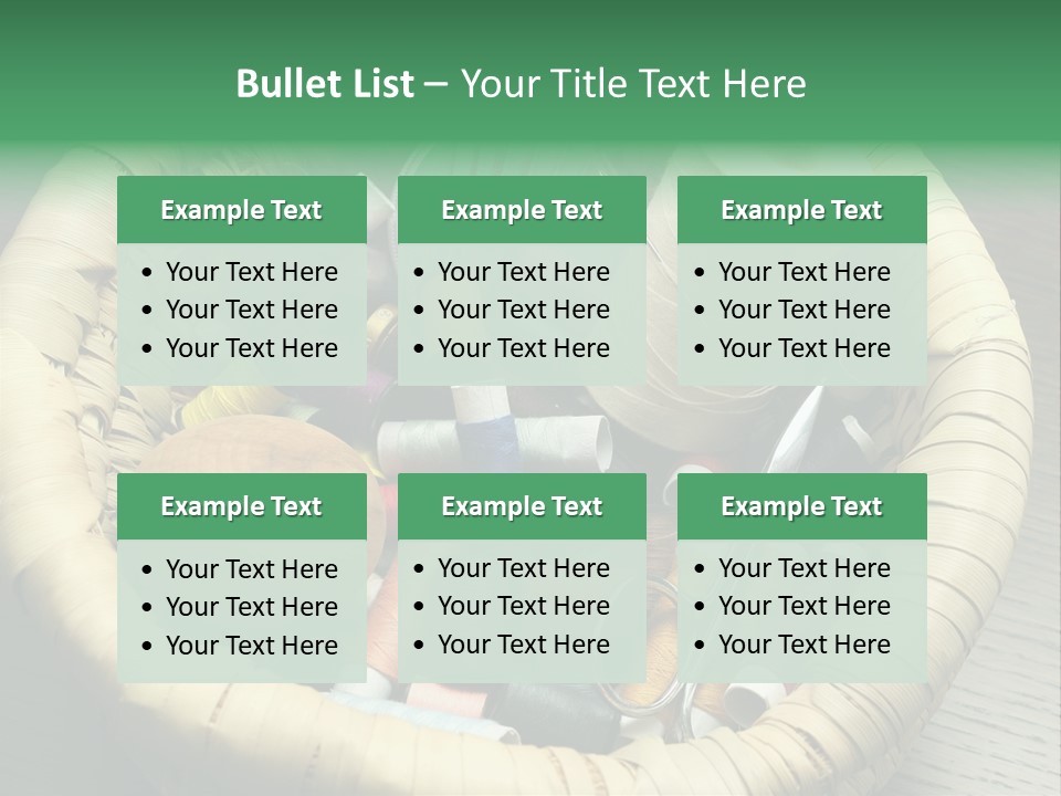 Sew Needlework Blue PowerPoint Template