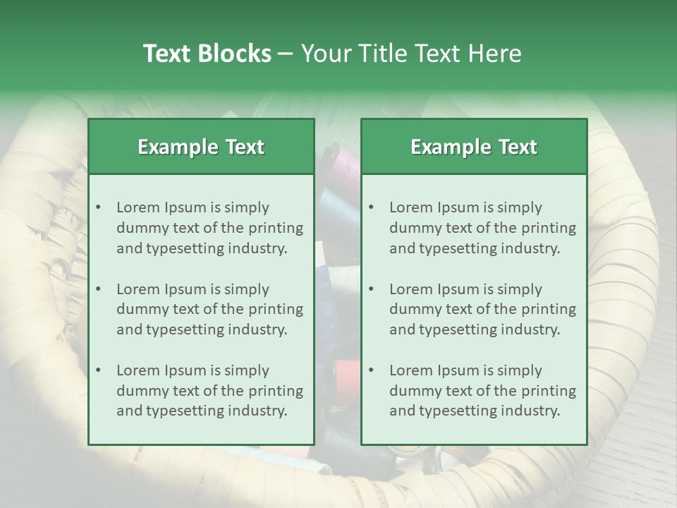 Sew Needlework Blue PowerPoint Template