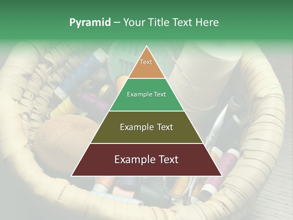 Sew Needlework Blue PowerPoint Template