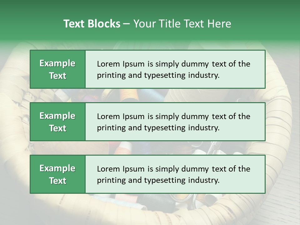 Sew Needlework Blue PowerPoint Template