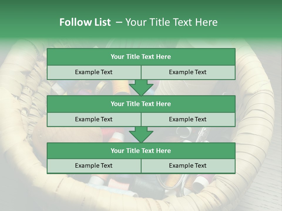 Sew Needlework Blue PowerPoint Template