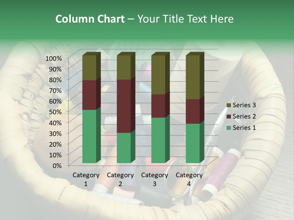 Sew Needlework Blue PowerPoint Template