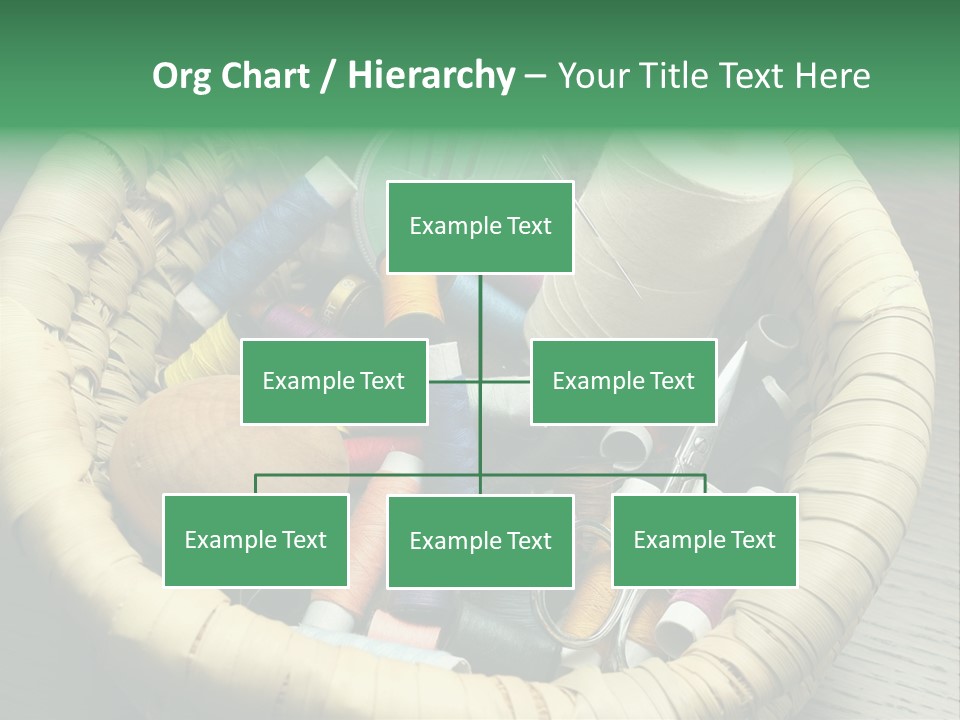 Sew Needlework Blue PowerPoint Template