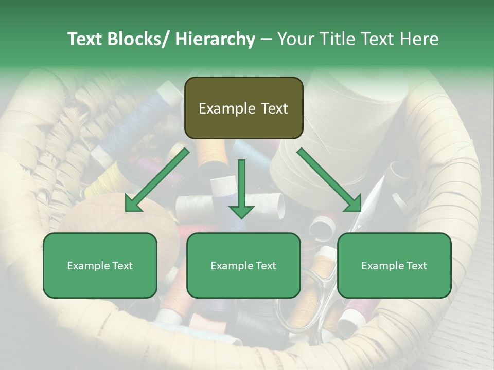 Sew Needlework Blue PowerPoint Template