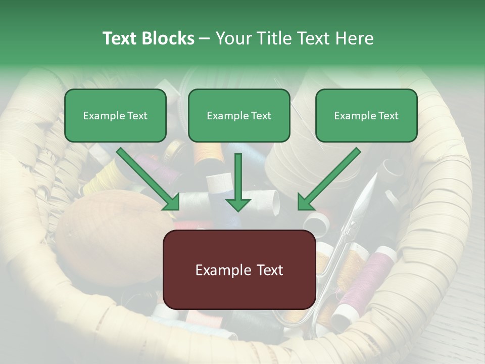 Sew Needlework Blue PowerPoint Template