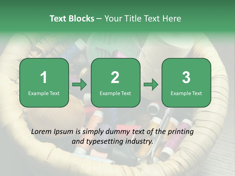 Sew Needlework Blue PowerPoint Template