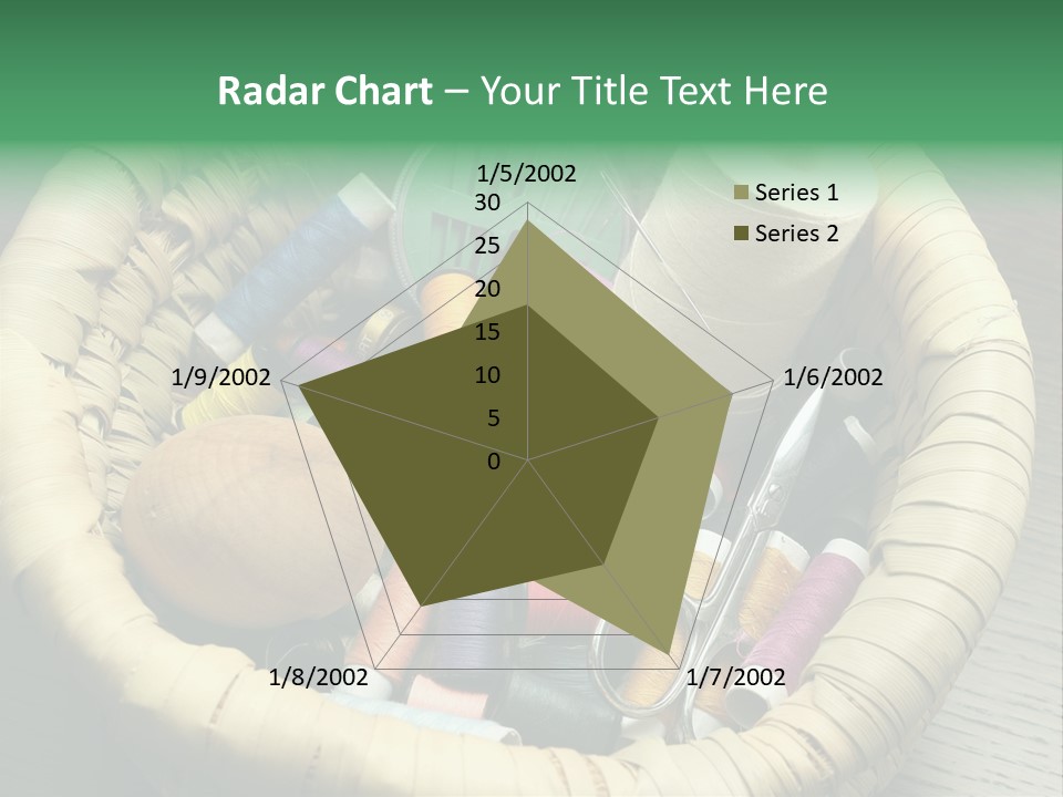 Sew Needlework Blue PowerPoint Template
