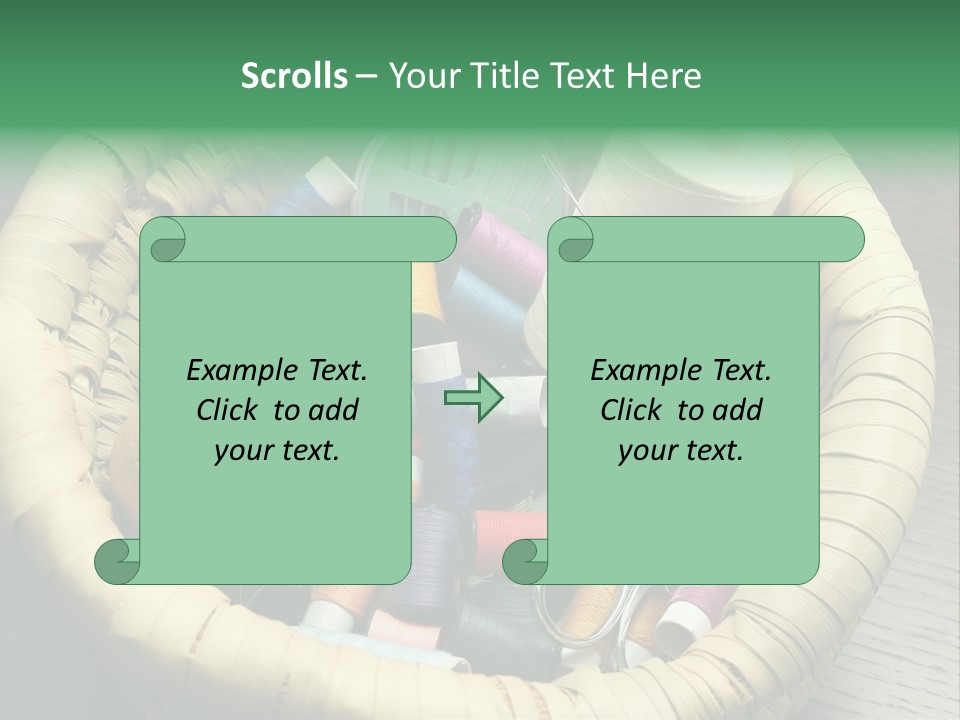 Sew Needlework Blue PowerPoint Template