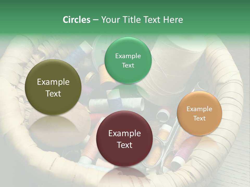 Sew Needlework Blue PowerPoint Template