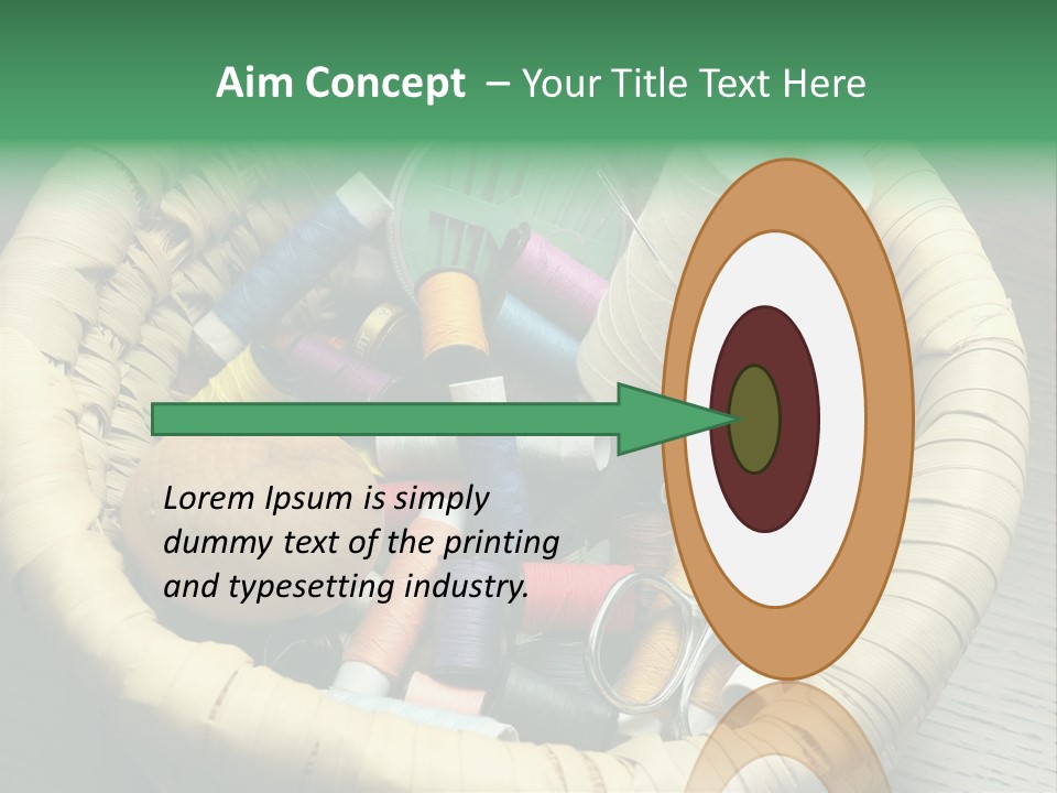 Sew Needlework Blue PowerPoint Template