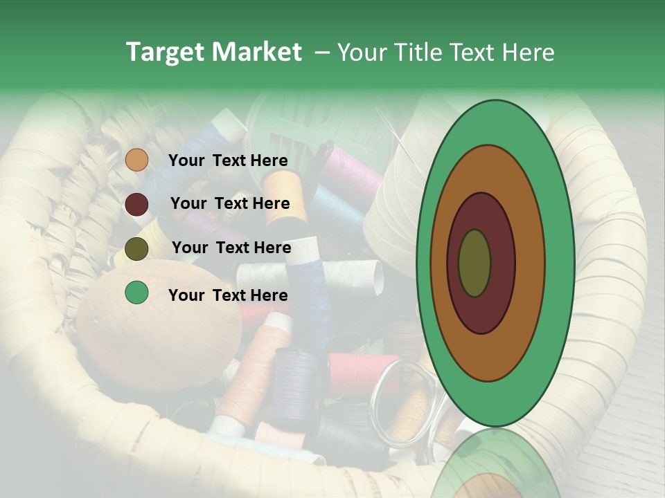 Sew Needlework Blue PowerPoint Template