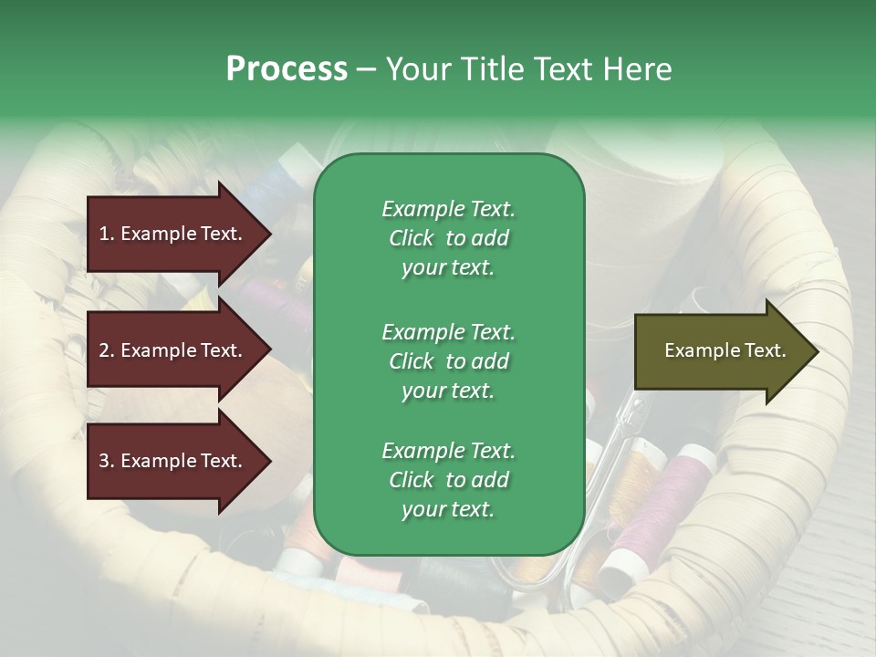 Sew Needlework Blue PowerPoint Template
