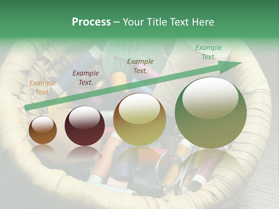 Sew Needlework Blue PowerPoint Template