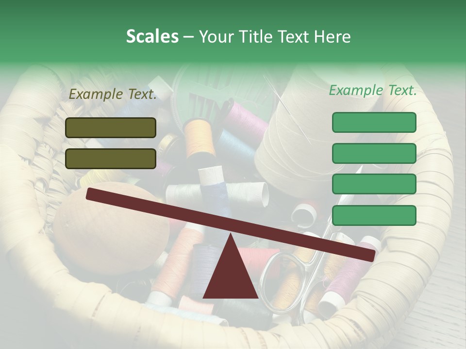 Sew Needlework Blue PowerPoint Template