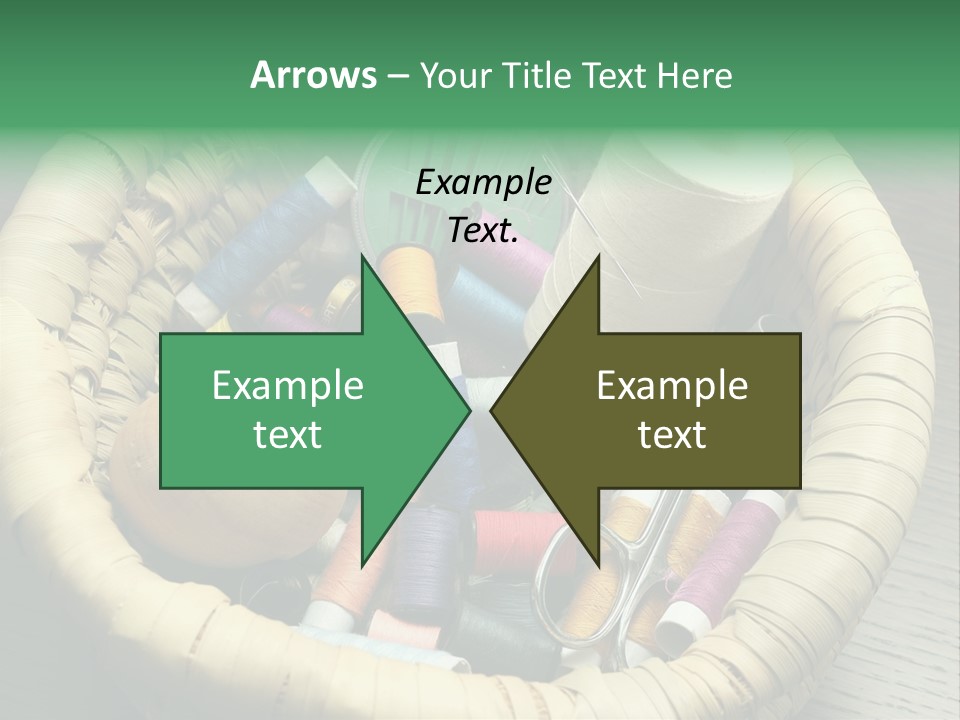 Sew Needlework Blue PowerPoint Template