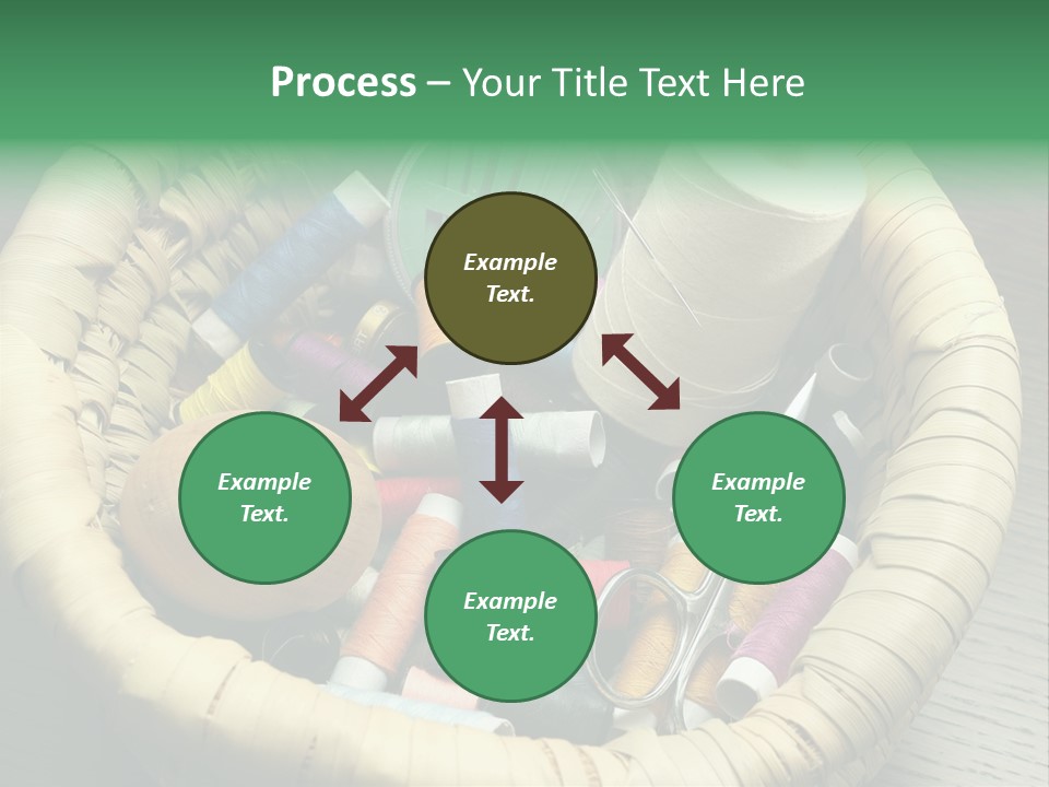 Sew Needlework Blue PowerPoint Template