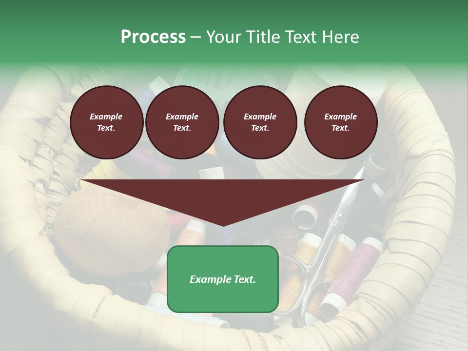 Sew Needlework Blue PowerPoint Template