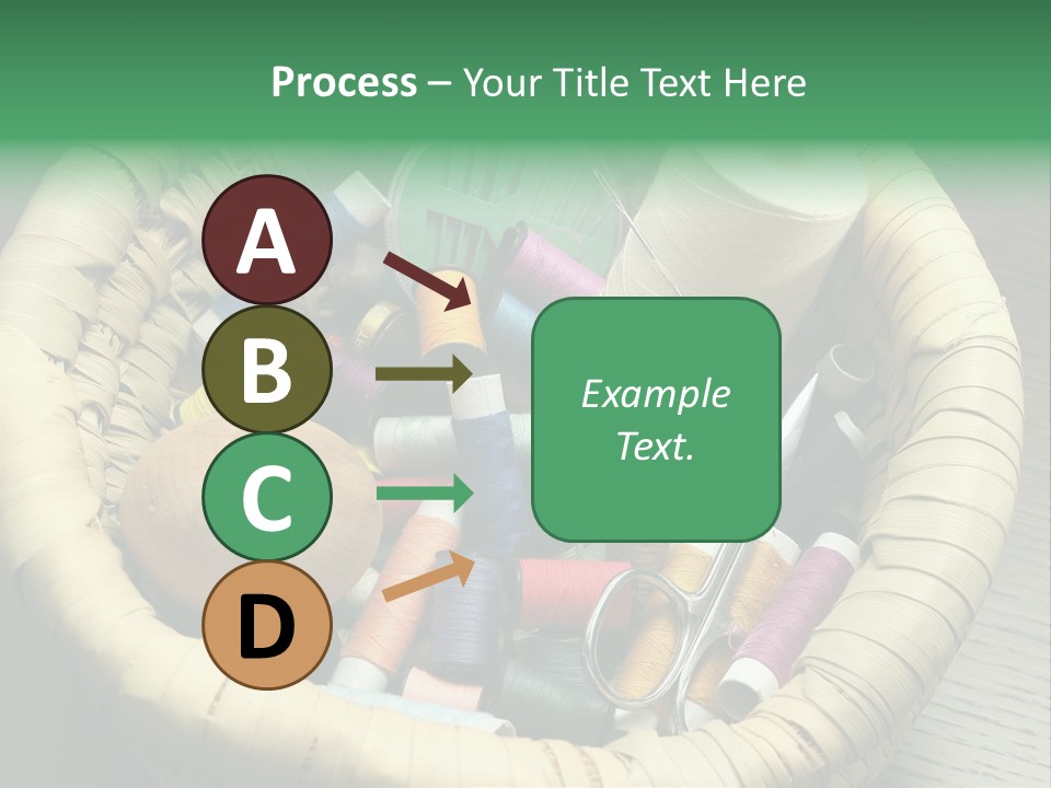 Sew Needlework Blue PowerPoint Template