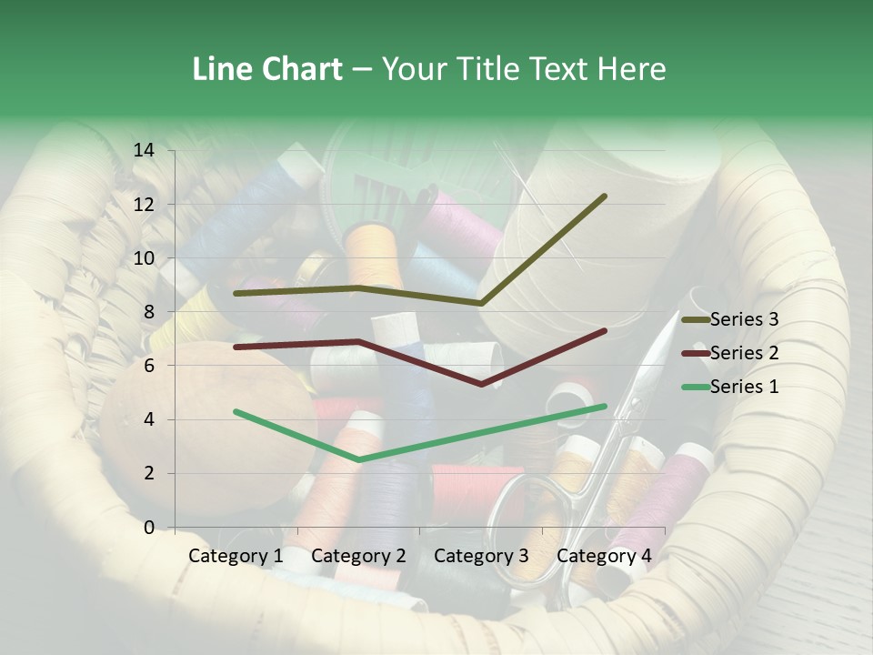 Sew Needlework Blue PowerPoint Template