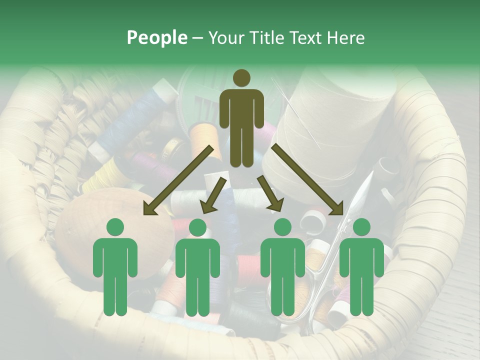 Sew Needlework Blue PowerPoint Template