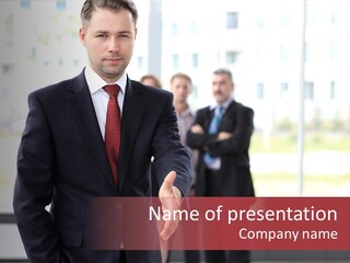 Shake Worker Male PowerPoint Template