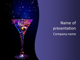 Blue Cold Alcoholic PowerPoint Template