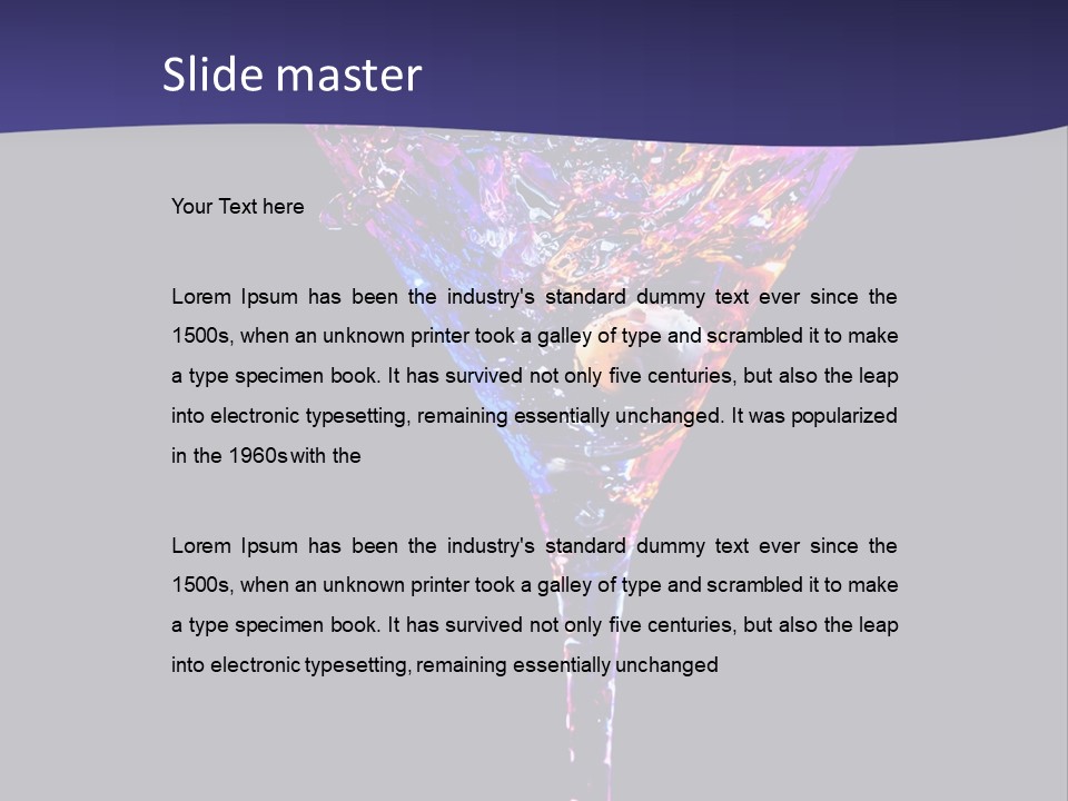 Blue Cold Alcoholic PowerPoint Template