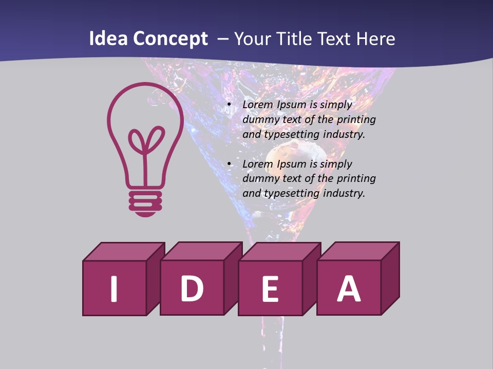 Blue Cold Alcoholic PowerPoint Template