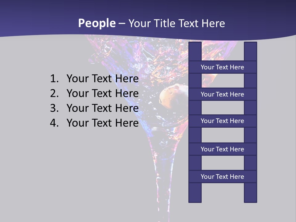 Blue Cold Alcoholic PowerPoint Template