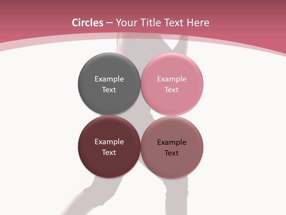 Aerobics Women Back Lit PowerPoint Template