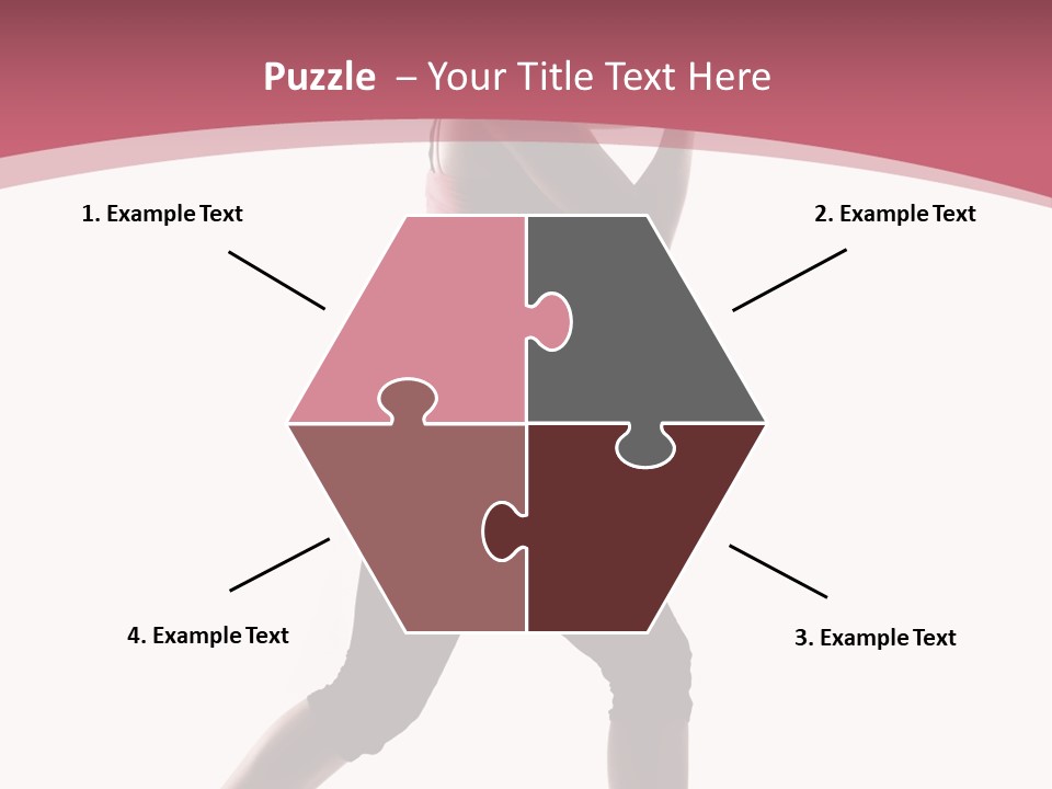 Aerobics Women Back Lit PowerPoint Template