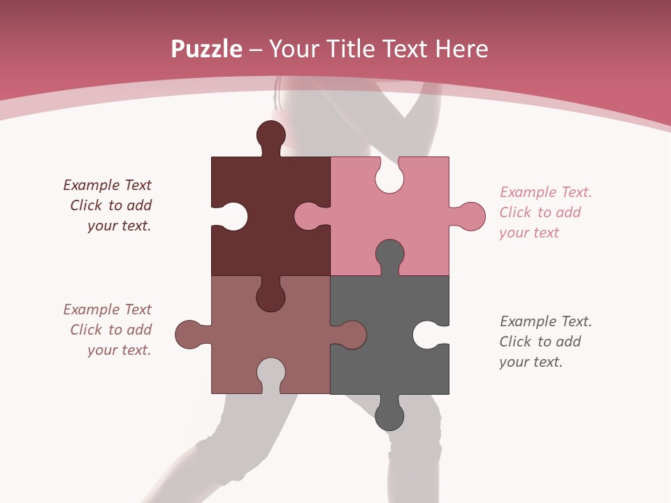 Aerobics Women Back Lit PowerPoint Template