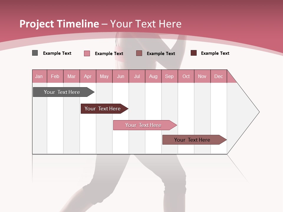 Aerobics Women Back Lit PowerPoint Template