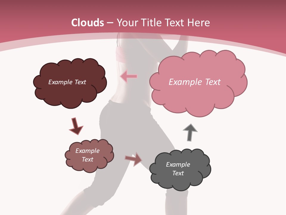 Aerobics Women Back Lit PowerPoint Template