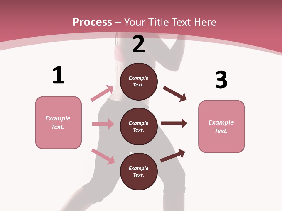 Aerobics Women Back Lit PowerPoint Template