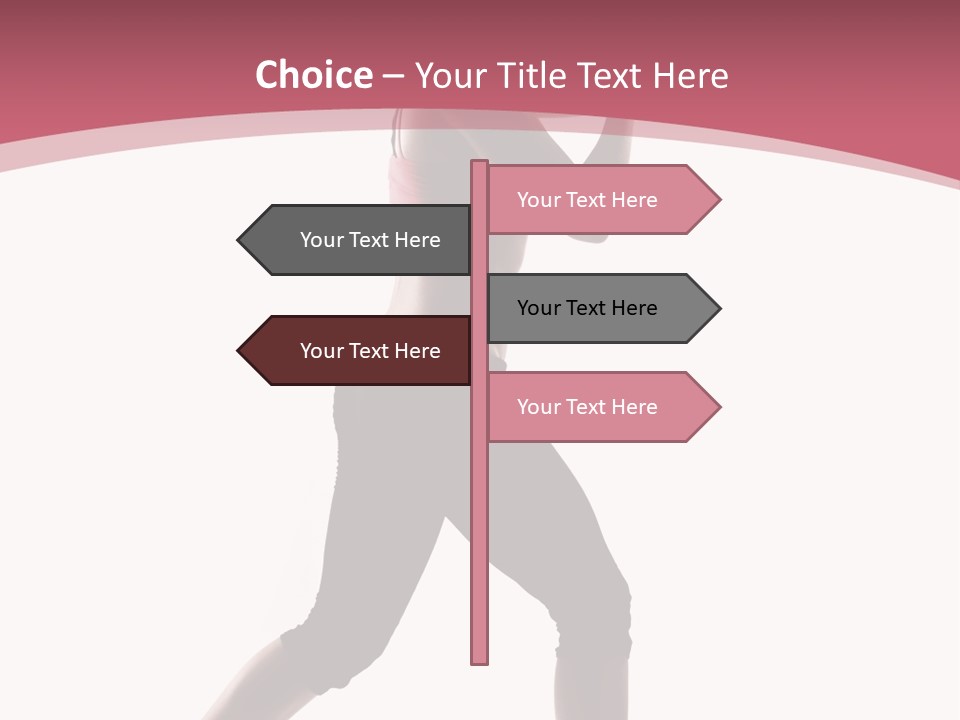 Aerobics Women Back Lit PowerPoint Template